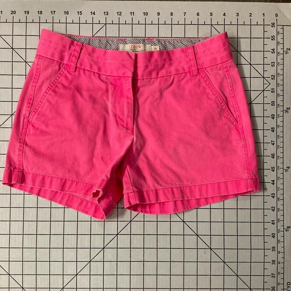 J. Crew Size 0 Hot Pink Broken-In Chino Shorts